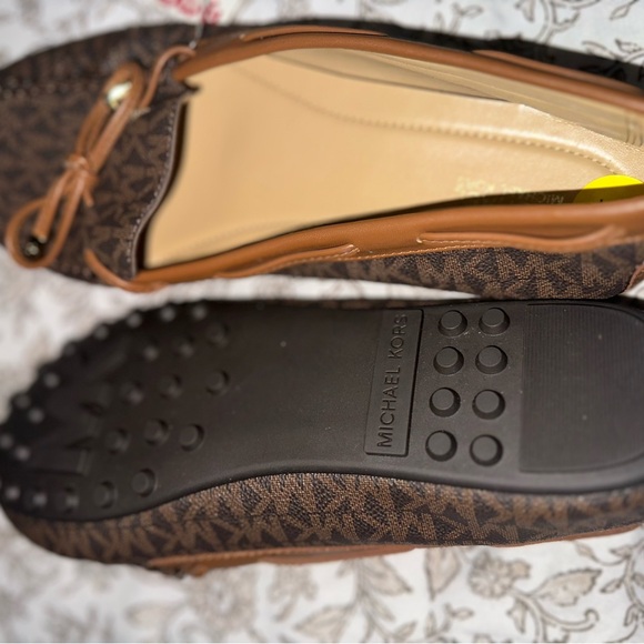 MICHAEL Michael Kors Brown and Gold Loafers - Picture 4 of 6